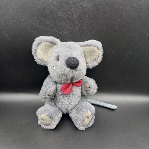 Vintage Wang's Grey Mouse Plush 5.5 Inch Stuffed Animal Toy - Picture 1 of 5